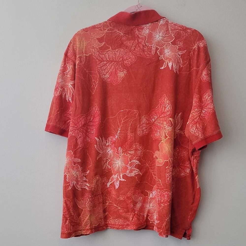 Saddlebred Orange and White Hawaiian Polo Shirt - Picture 8 of 13
